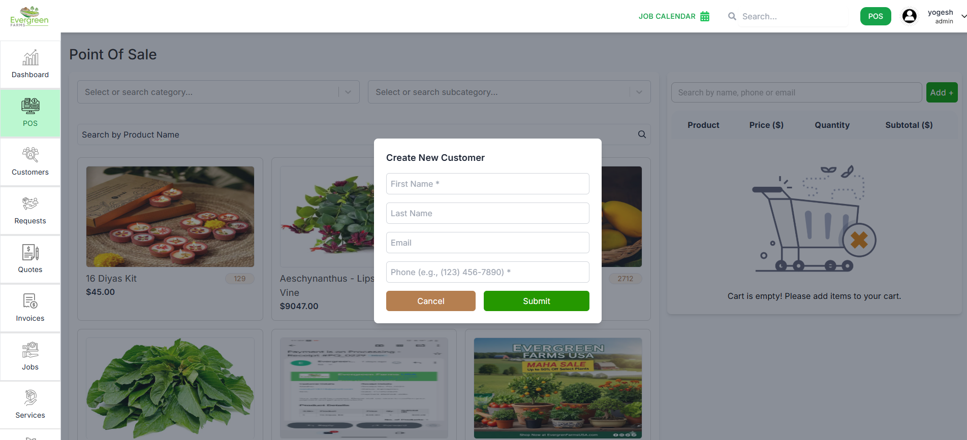 Add Customer Product
